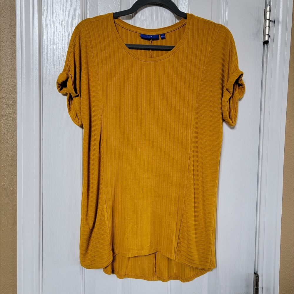 Apt. 9 Short Sleeve Tunic, Ladies Large, Autumn Yellow